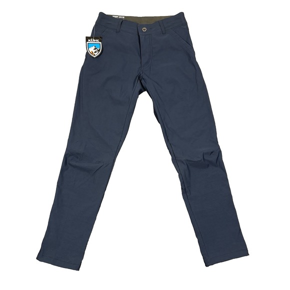 Kuhl NEW Mens Renegade Afire High Performance Chino Pants Tapered Fit Blue 28x30